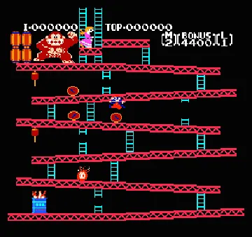 Donkey Kong (USA) (Rev 1) (e-Reader Edition) screen shot game playing